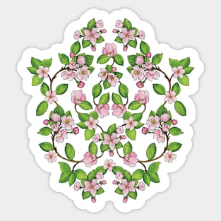 Pink Apple Blossoms Sticker